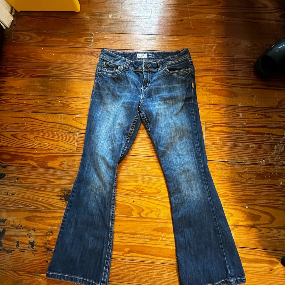 Aeropostale Women's Dark Blue Flare Jeans